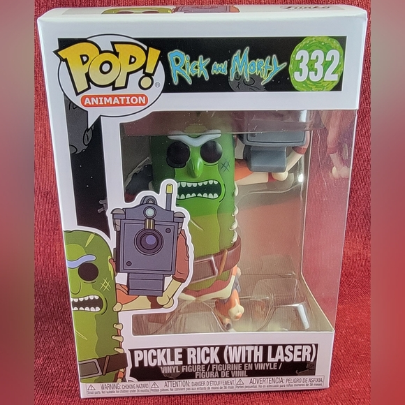 Pickle rick with laser funko # 332 (nib) With pop protector - Picture 2 of 7